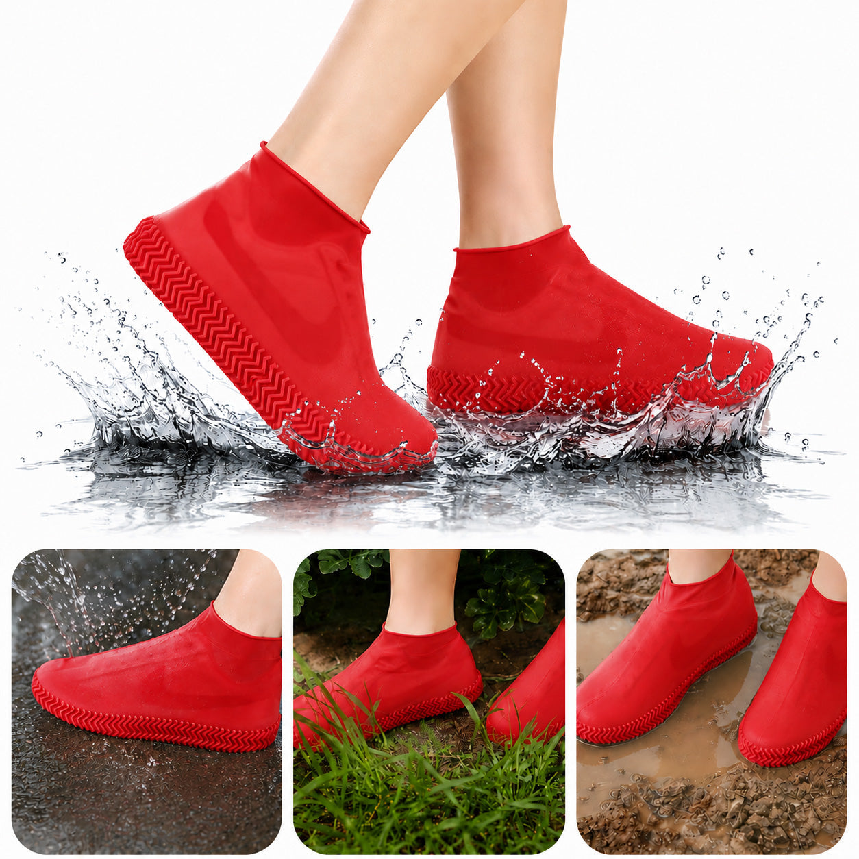 Pro-Grade Wear-Resistant Waterproof Shoe Covers (Reinforced Silicone)-1
