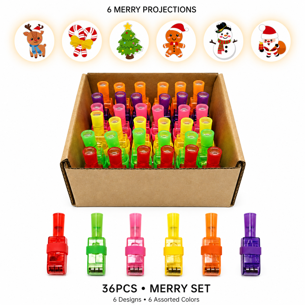 🎄 Christmas Magic Finger Projector Lights – Wearable Holiday Projection Toys for Kids, Stocking Stuffers & Parties