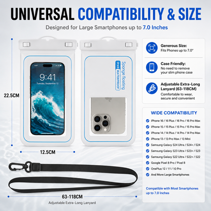 Floating Waterproof Phone Pouch – Touchscreen Dry Case for Beach, Pool & Boat Trips