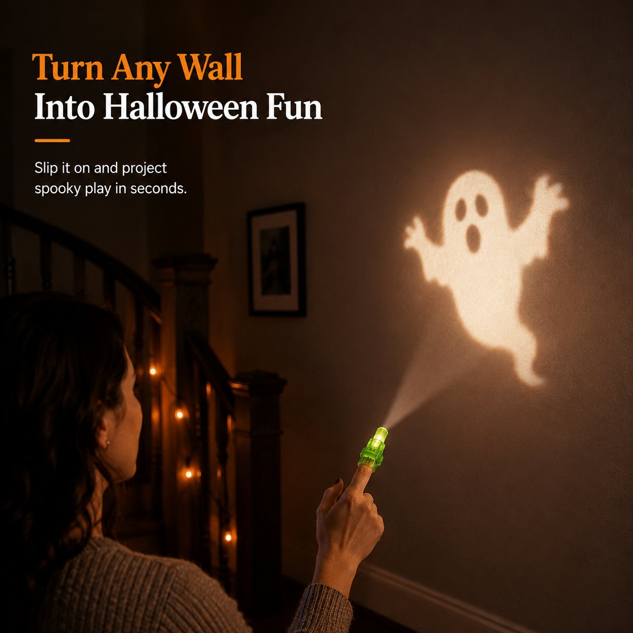 🎃 Halloween Projection Finger Lights – Spooky Fun for Parties & Trick-or-Treating