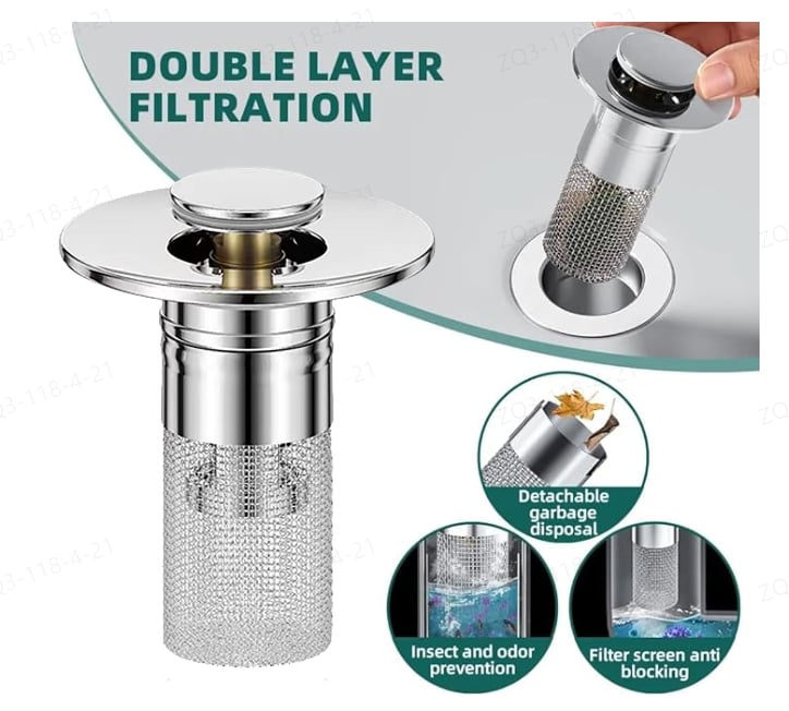 🎁 BUY 1 GET 1 FREE: Universal Sink Filter Stops Messy Clogs