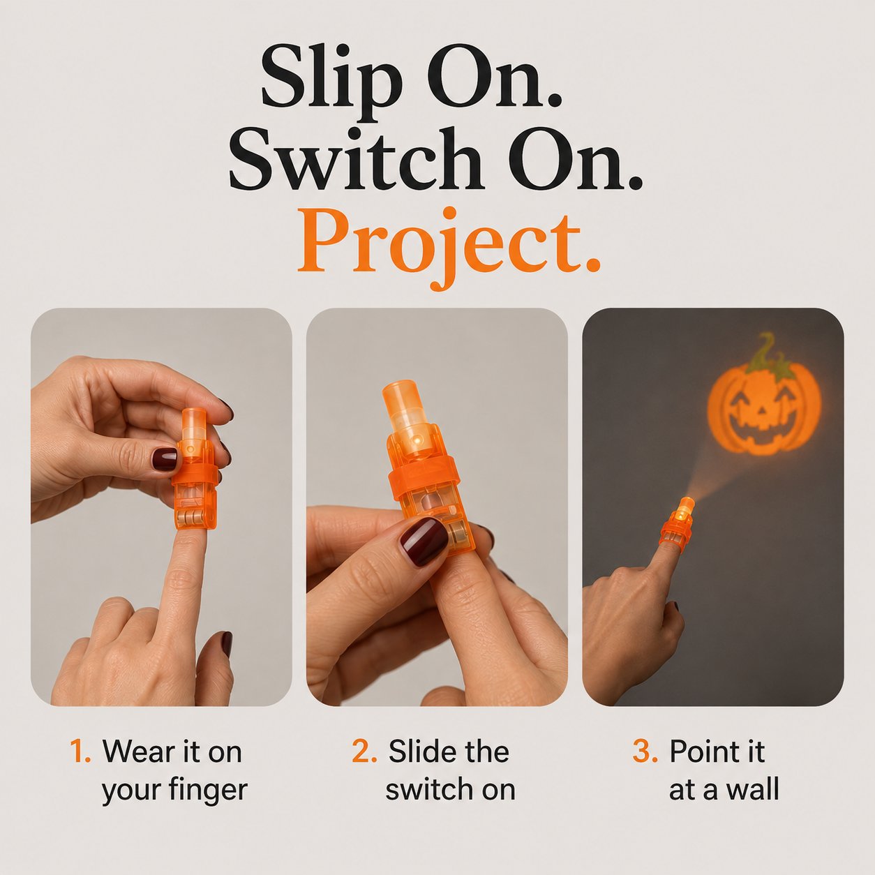 🎃 Halloween Projection Finger Lights – Spooky Fun for Parties & Trick-or-Treating