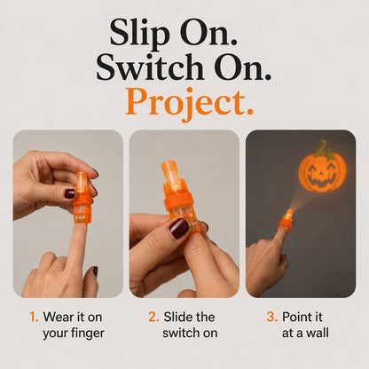 🎃 Halloween Projection Finger Lights – Spooky Fun for Parties & Trick-or-Treating