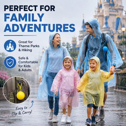 🎁Buy 1, Get 2 FREE – Always-Ready Portable Rain Poncho | Compact, Reusable & Clip-On