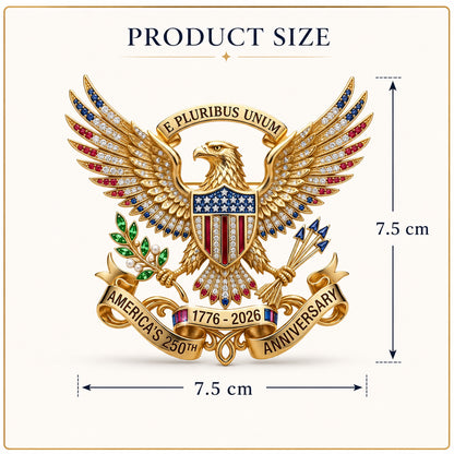 Premium 1776-2026 US 250th Anniversary Commemorative Brooch Pin-1