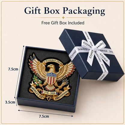 Premium 1776-2026 US 250th Anniversary Commemorative Brooch Pin-1