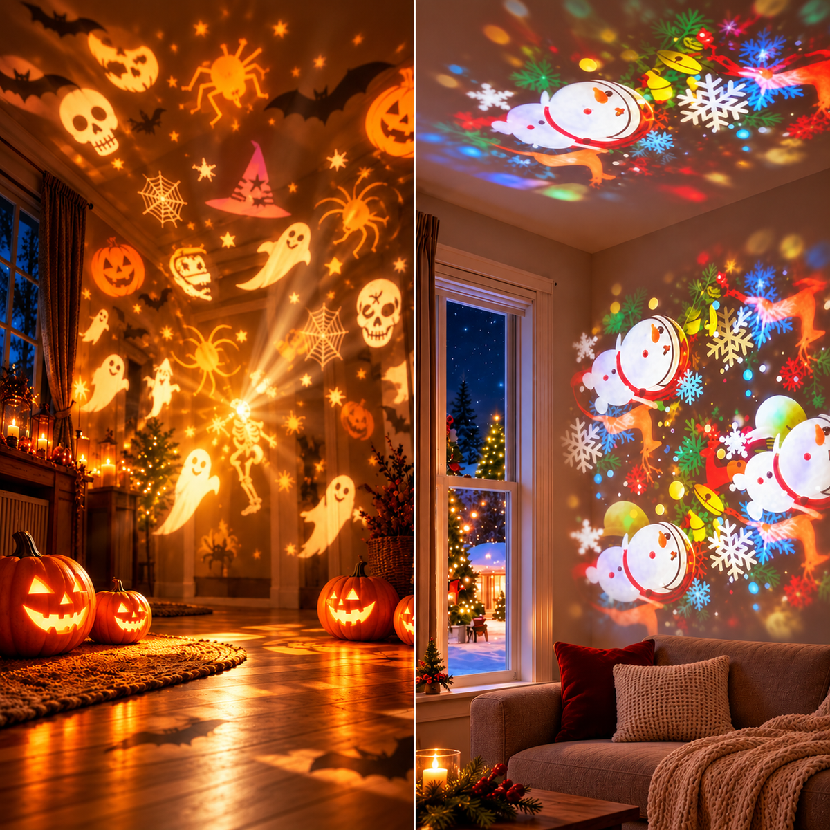✨Holiday Magic Projector – Light Up Halloween & Christmas