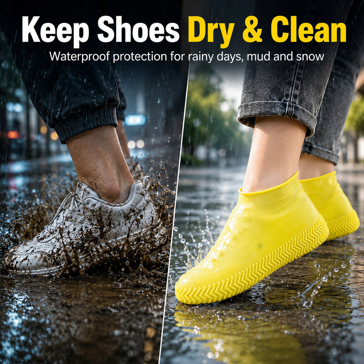 Pro-Grade Wear-Resistant Waterproof Shoe Covers (Reinforced Silicone)-1
