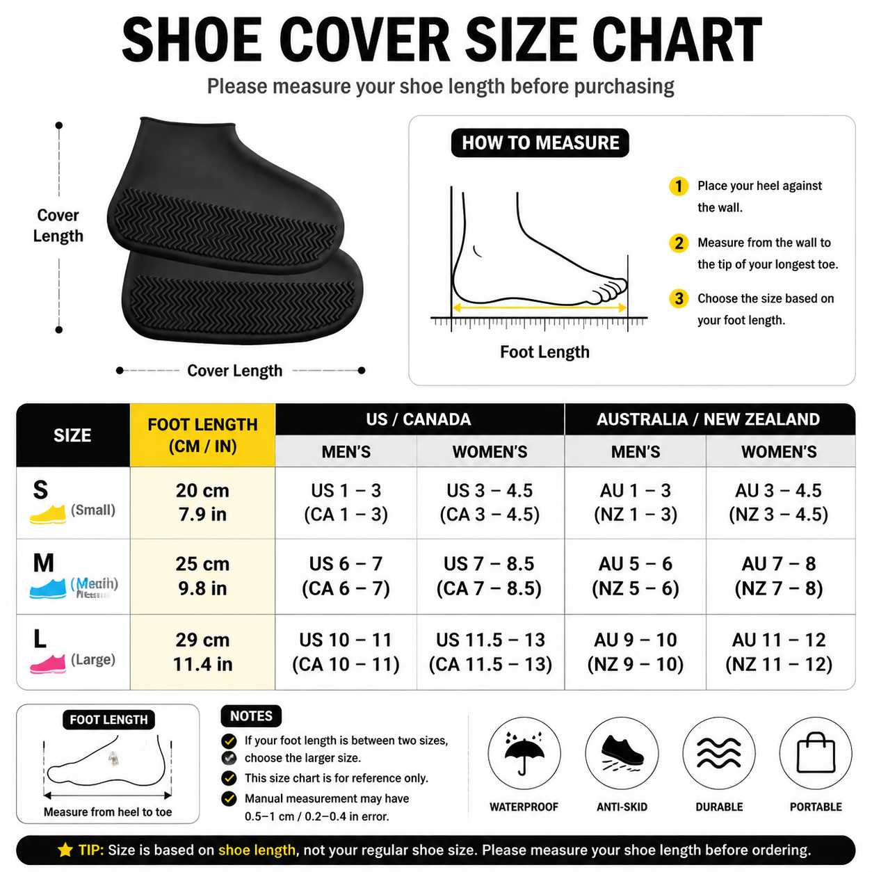 Pro-Grade Wear-Resistant Waterproof Shoe Covers (Reinforced Silicone)