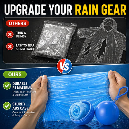 🎁Buy 1, Get 2 FREE – Always-Ready Portable Rain Poncho | Compact, Reusable & Clip-On