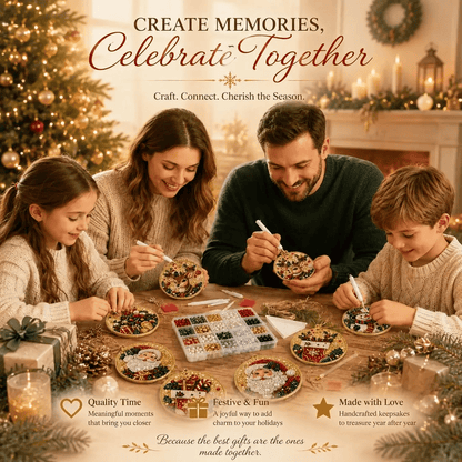 🎄 Christmas DIY Diamond Painting Ornament Kit – 6 Sparkling Ornaments ✨