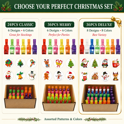 🎄 Christmas Projection Finger Lights – 24/36PCS Stocking Stuffers & Party Favors-1