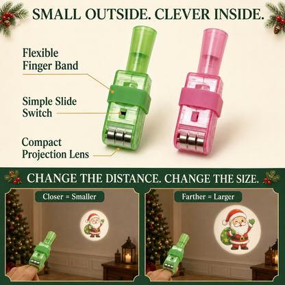 🎄 Christmas Projection Finger Lights – 24/36PCS Stocking Stuffers & Party Favors-1