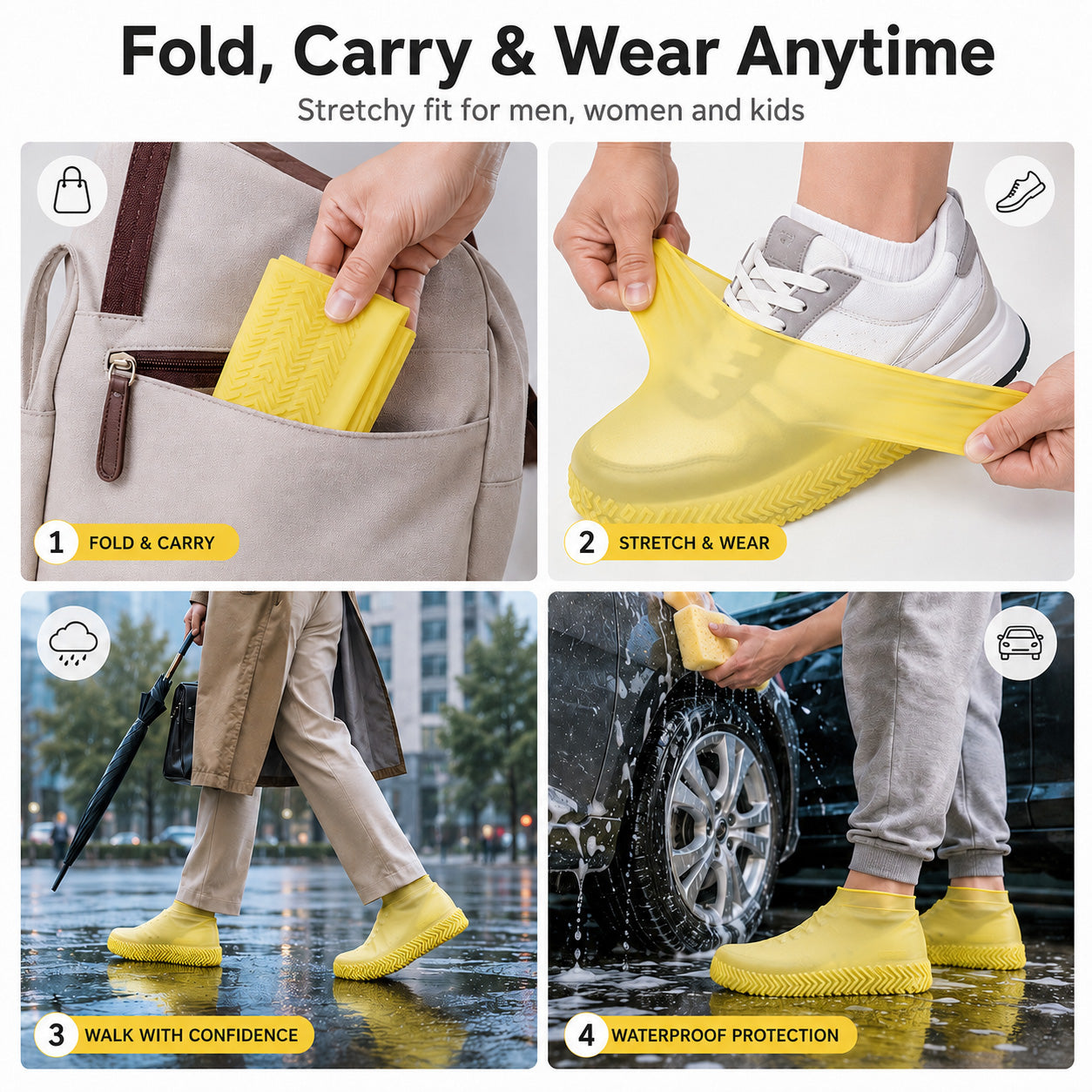 Pro-Grade Wear-Resistant Waterproof Shoe Covers (Reinforced Silicone)-1