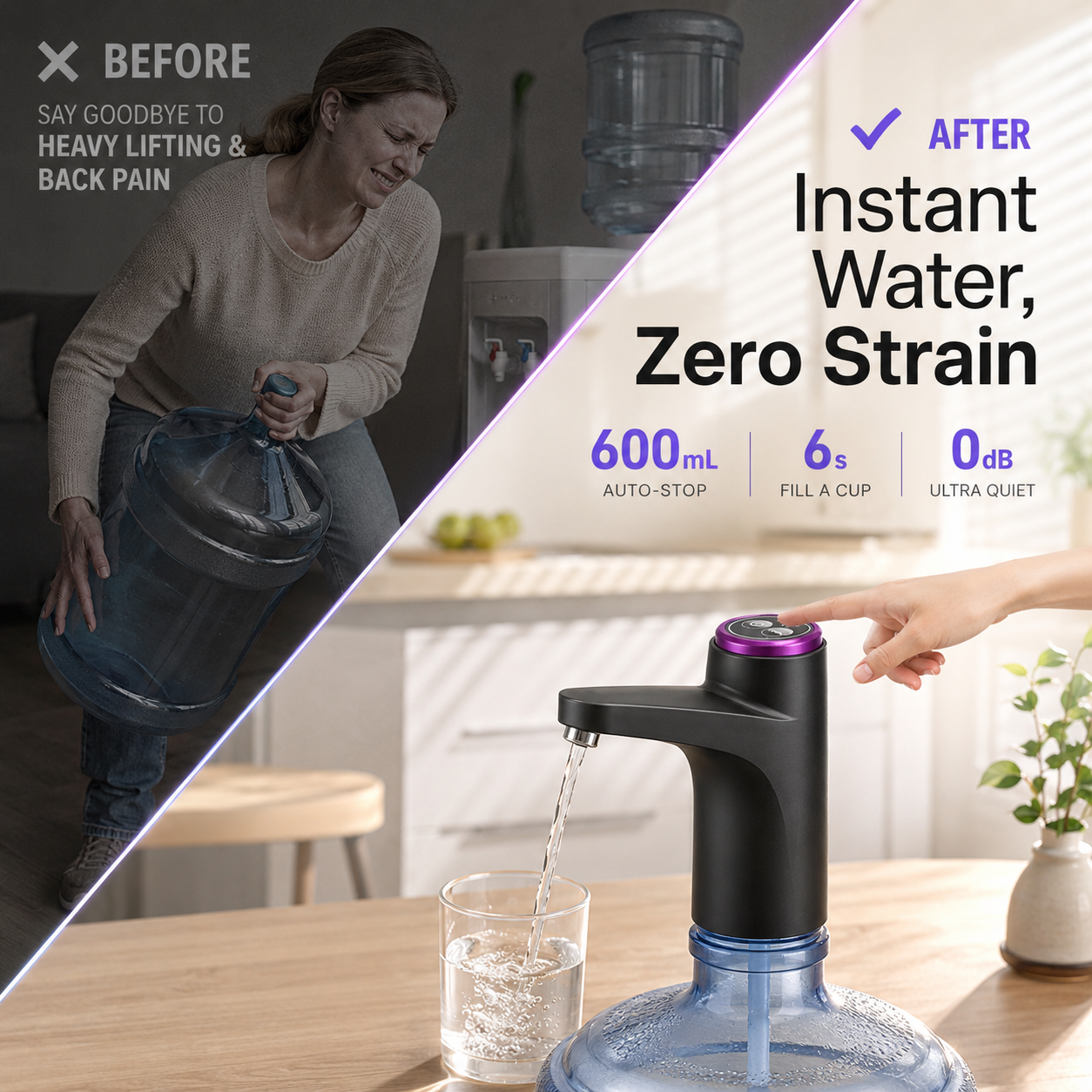 🔥 Limited-Time 50% OFF: Smart Rechargeable Water Pump – 600ml Auto-Stop, Continuous Flow & Long Battery Life-1