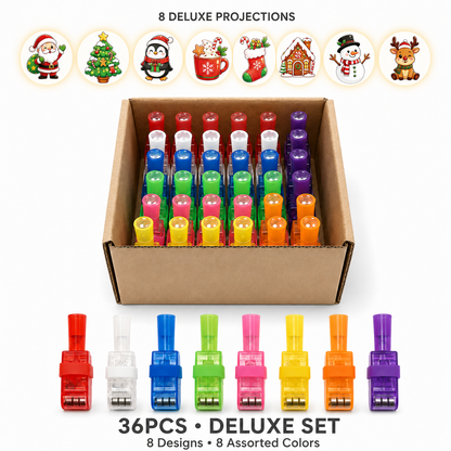 🎄 Christmas Projection Finger Lights – 24/36PCS Stocking Stuffers & Party Favors-1