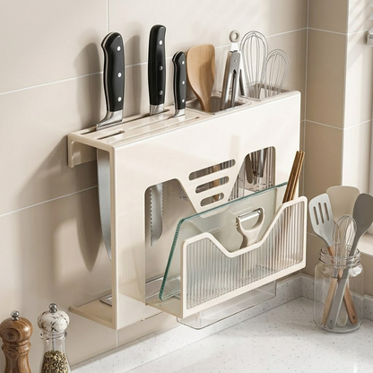 Modern Multi-Functional Wall-Mounted Knife Rack