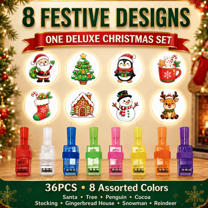 🎄 Christmas Projection Finger Lights – 24/36PCS Stocking Stuffers & Party Favors-1
