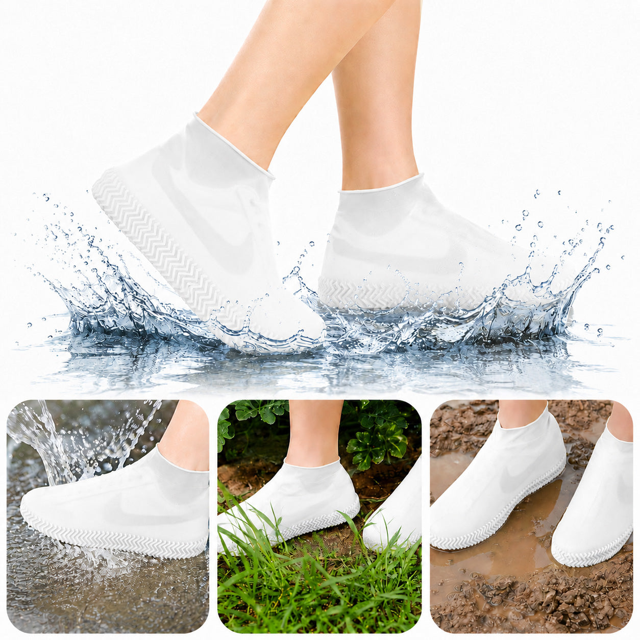 Pro-Grade Wear-Resistant Waterproof Shoe Covers (Reinforced Silicone)-1