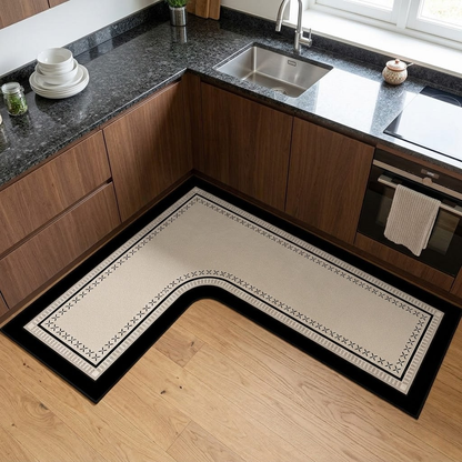 Modern L-Shaped Diatomite Kitchen Mat