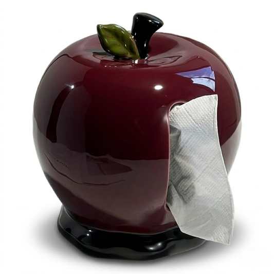 Creative ceramic apple tissue box holder