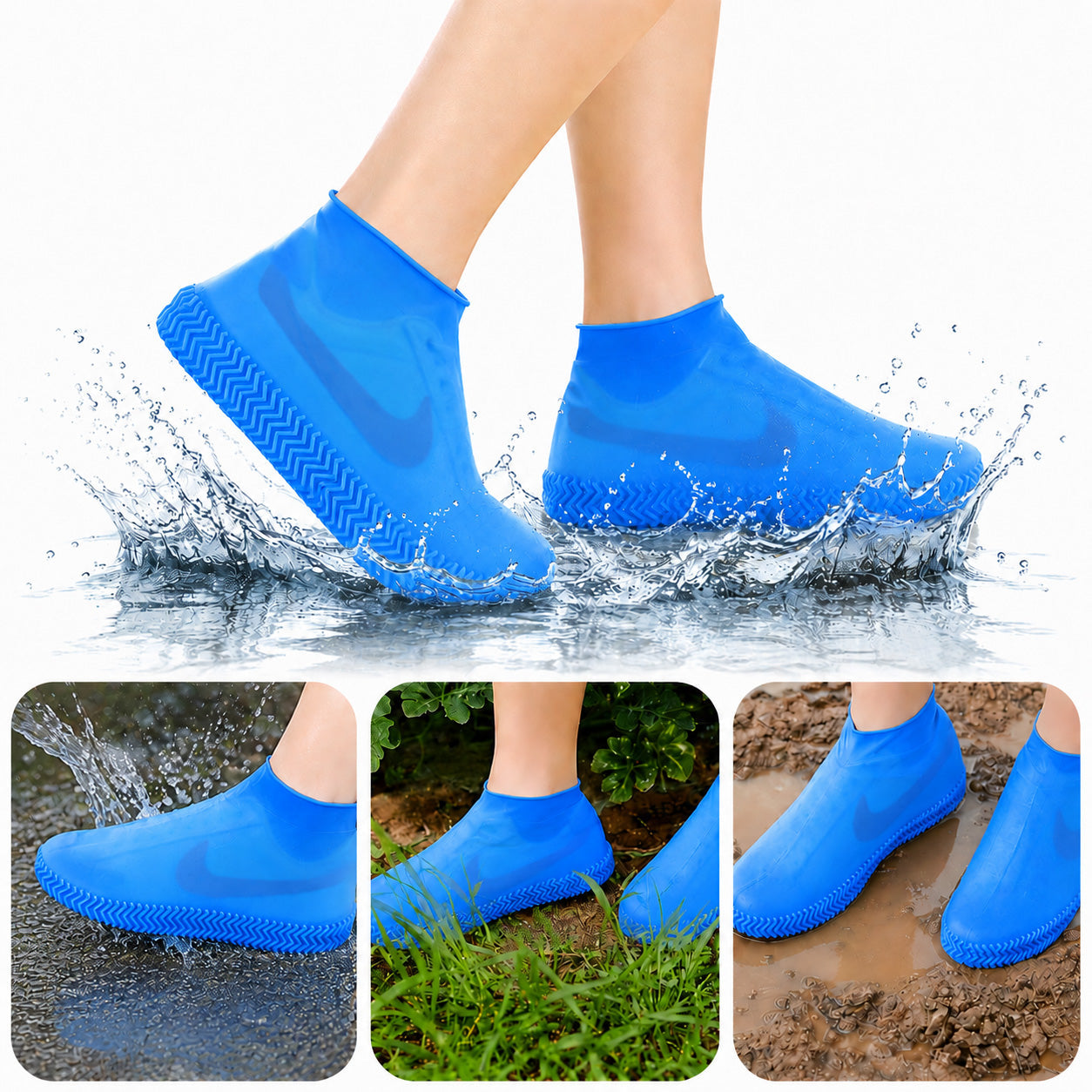 Pro-Grade Wear-Resistant Waterproof Shoe Covers (Reinforced Silicone)-1