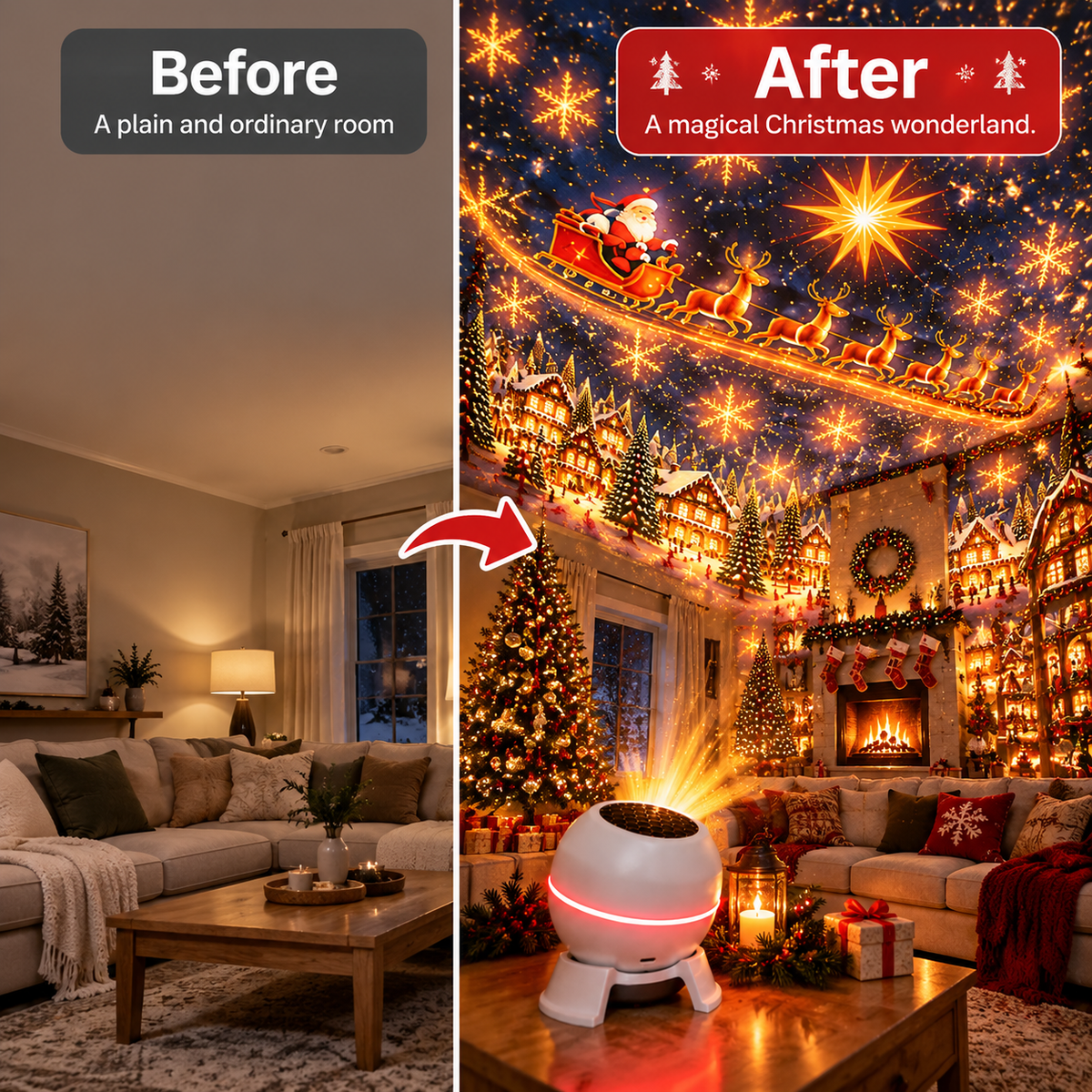 ✨Holiday Magic Projector – Light Up Halloween & Christmas