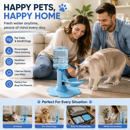 💗50% OFF — Elevated Automatic Pet Waterer for Cats & Small Dogs