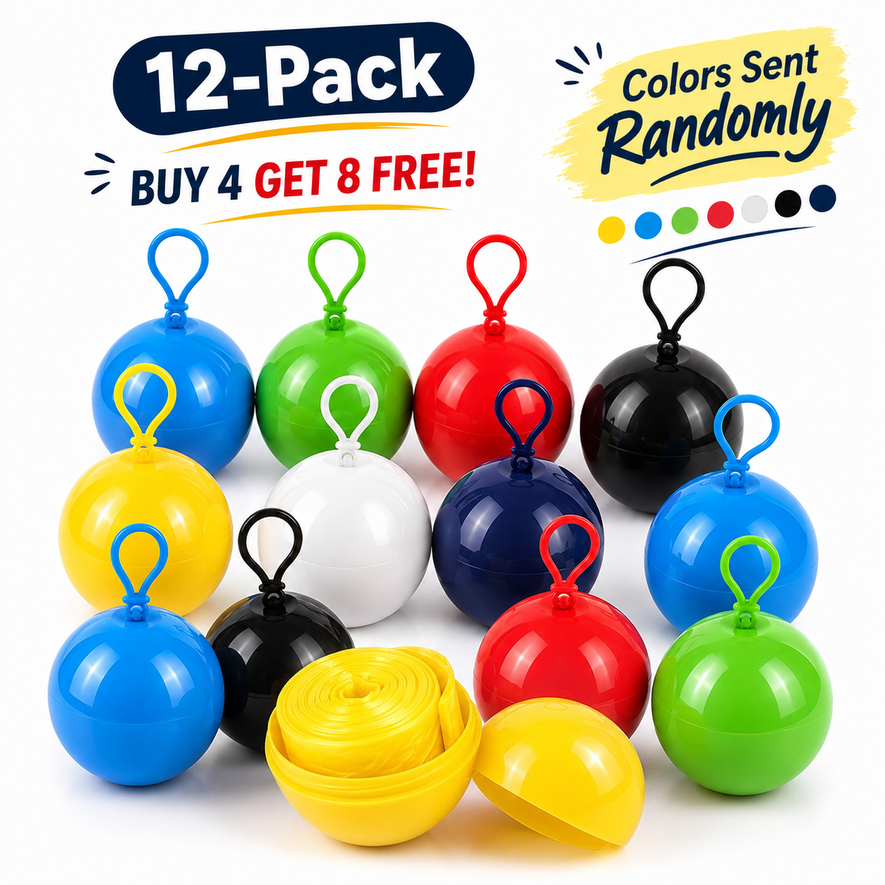🎁Buy 1, Get 2 FREE – Always-Ready Portable Rain Poncho | Compact, Reusable & Clip-On