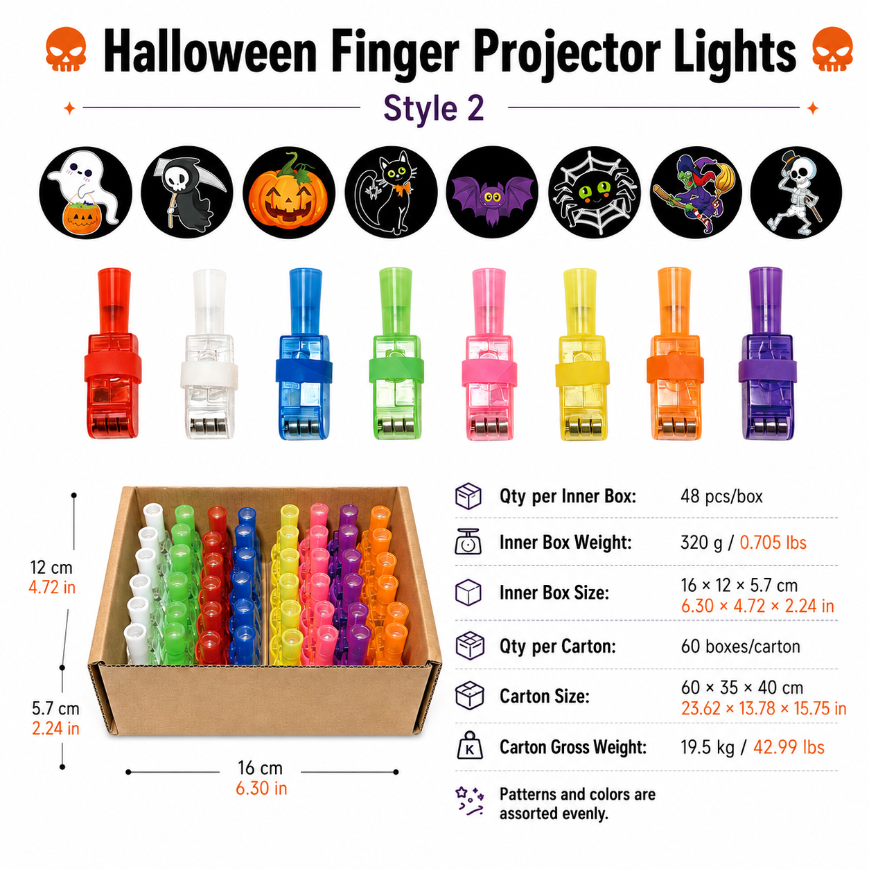 🎃 Halloween Projection Finger Lights – Spooky Fun for Parties & Trick-or-Treating