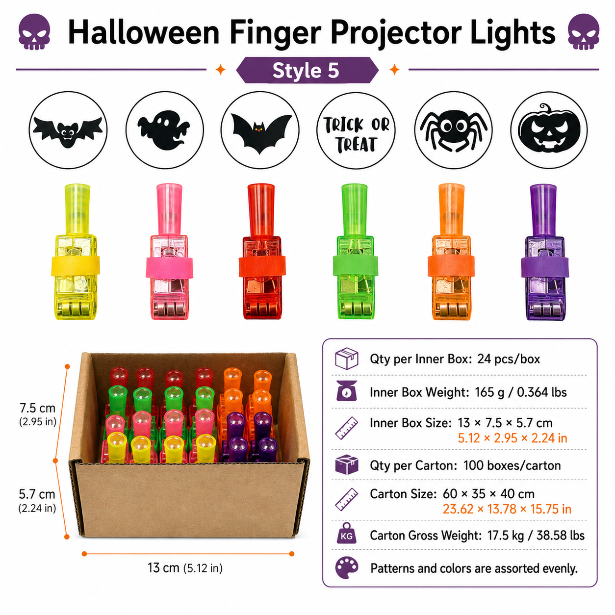🎃 Halloween Projection Finger Lights – Spooky Fun for Parties & Trick-or-Treating