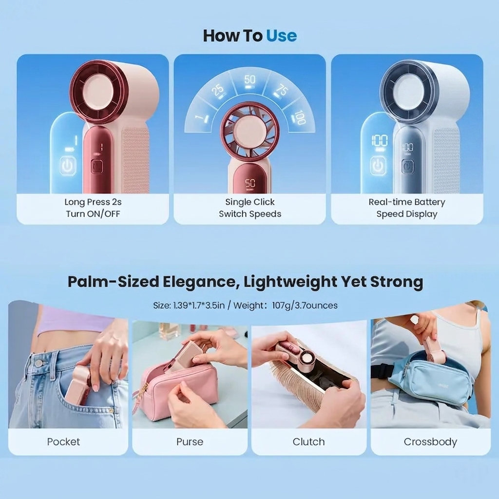 Mini Handheld Fan