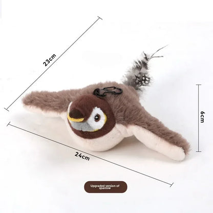 🐾Flying Bird Cat Toy – Touch-Activated, Squeaky & Catnip-Infused✨