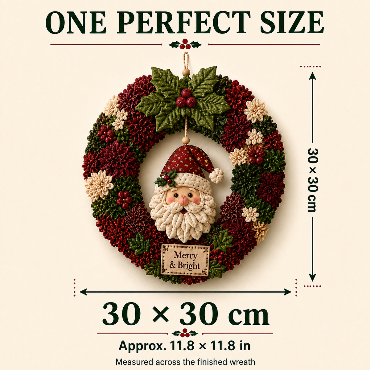 🔥 50% OFF Today – Easy 3D Christmas Wreath DIY Kit