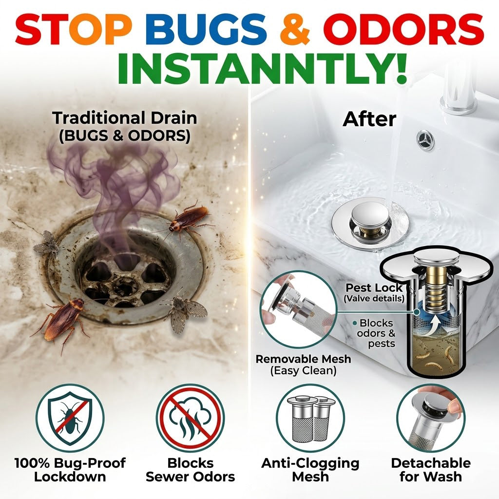 🎁 BUY 1 GET 1 FREE: Universal Sink Filter Stops Messy Clogs
