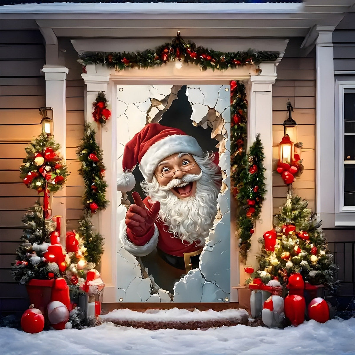 🎅 Christmas Door Cover Collection – Festive Full-Door Holiday Decor