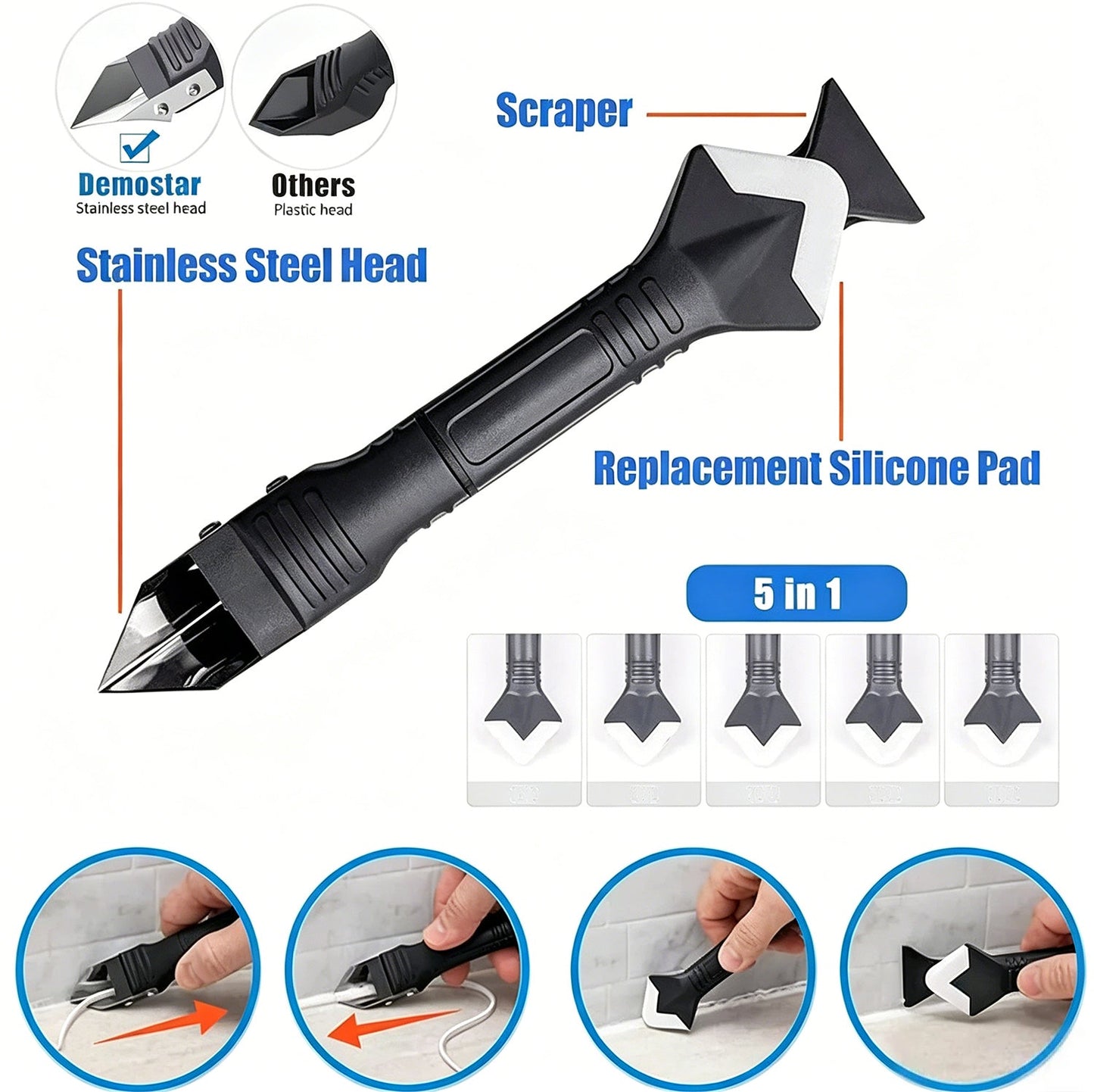 🔥 Last day Buy 1 Get 1 Free｜This 3-in-1 Tool Makes Caulking Easy For Anyone-1