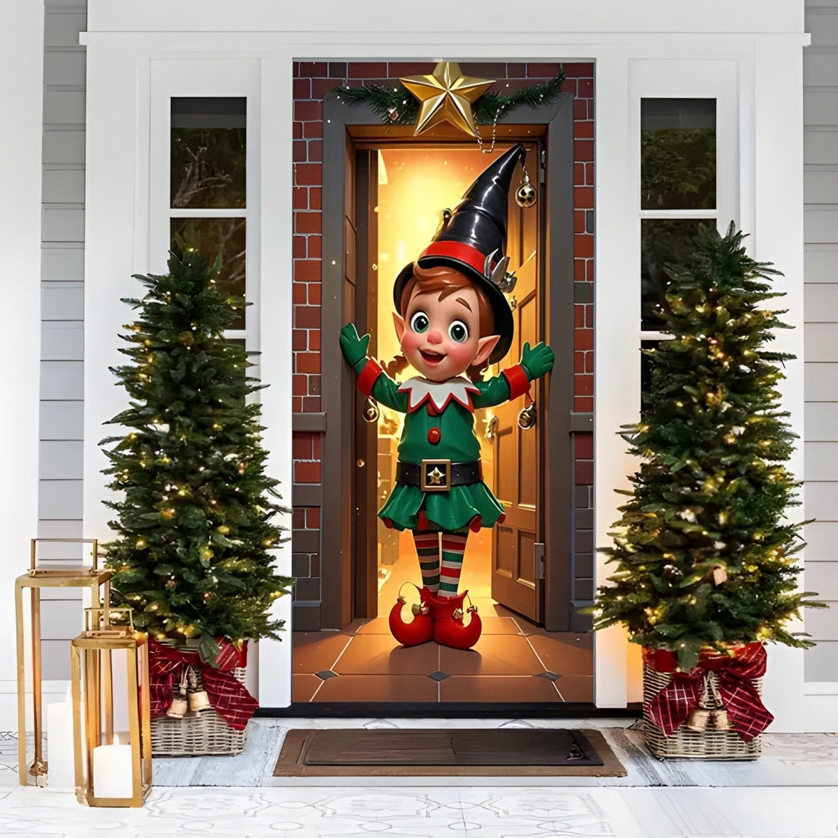 🎅 Christmas Door Cover Collection – Festive Full-Door Holiday Decor