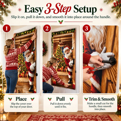 🎅 Christmas Door Cover Collection – Festive Full-Door Holiday Decor