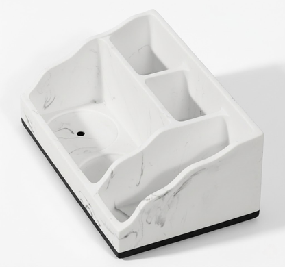Modern Resin Bathroom Organizer Set