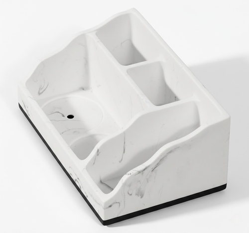 Modern Resin Bathroom Organizer Set