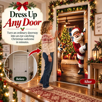 🎅 Christmas Door Cover Collection – Festive Full-Door Holiday Decor